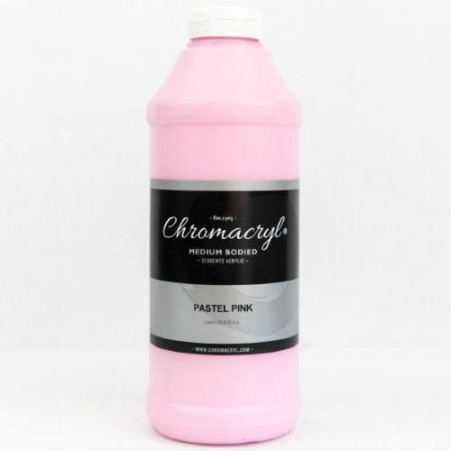 Chromacryl Acrylic Paint Student 1 Litre Pastel Pink