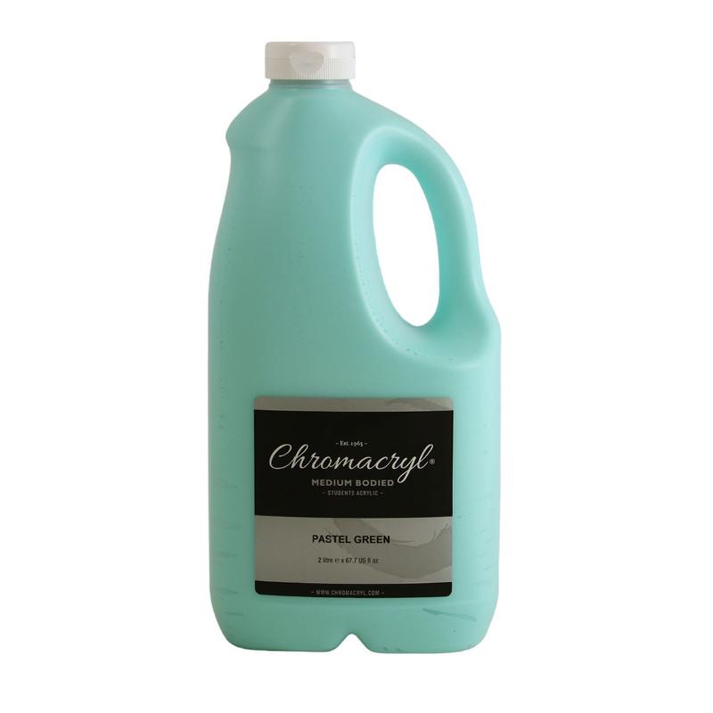 Chromacryl Acrylic Paint Student 2 Litre Pastel Green