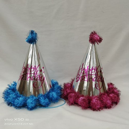 Birthday Party Hat - Assorted 20cm (Set of 12)