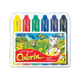 Amos Colorix Silky Crayon Pack of 6 features vibrant, blendable colors for crayon, pastel, and watercolor use.