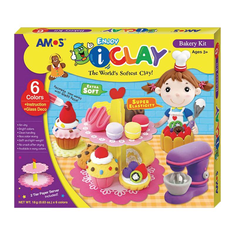 Amos i-Clay Modelling Clay Kit Bakery 18g x 6 pieces