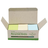 Stick'n Recycled Notes 38x50mm 100 Sheet Assorted Box 12