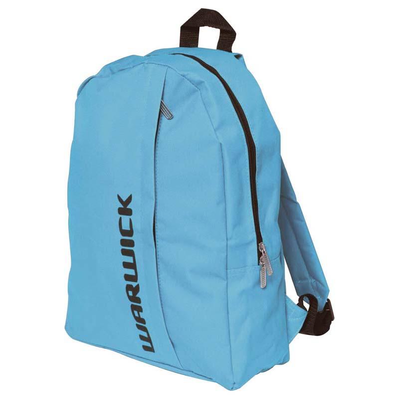 Durable blue Warwick School Backpack with padded straps, organized compartments, and easy-access zippers for students.