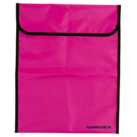 XL hot pink Warwick Homework Bag with Velcro fastener, perfect for carrying notebooks and school supplies.