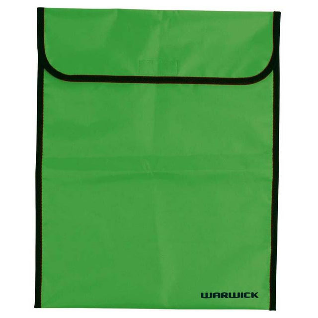 Lime green Warwick Homework Bag with Velcro, spacious for school supplies, stylish and practical for students.