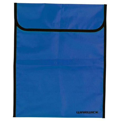 Vibrant blue Warwick Homework Bag with Velcro closure, spacious for books and school supplies, ideal for students.