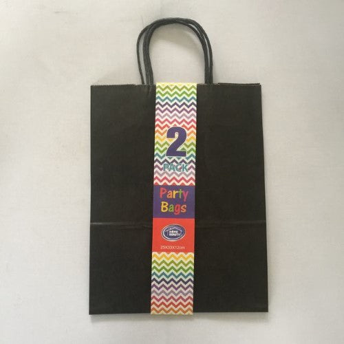 Gift Bags - Black 25 x 33 x 12cm (12 Packs)