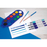 Milan Refillable Water Brush Set with three sizes for vibrant watercolor art and calligraphy, ideal for artists on-the-go.