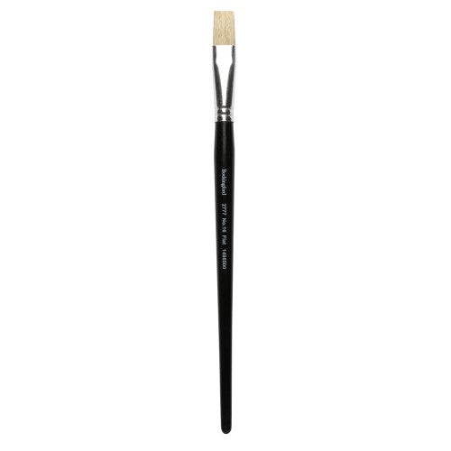 Bockingford Paint Brush 2777 Flat Size 16, 15mm, features hog hair bristles for precision in various painting mediums.