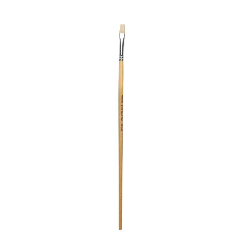 Artworx Paint Brush 2160 Flat Size 4 (8mm) with durable hog hair bristles for smooth strokes and versatile use.