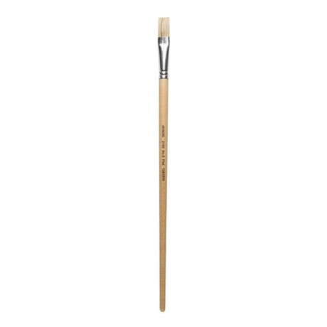 Artworx 2160 Flat Paint Brush, Size 8 (14mm), features hog hair bristles for smooth coverage in various paint mediums.