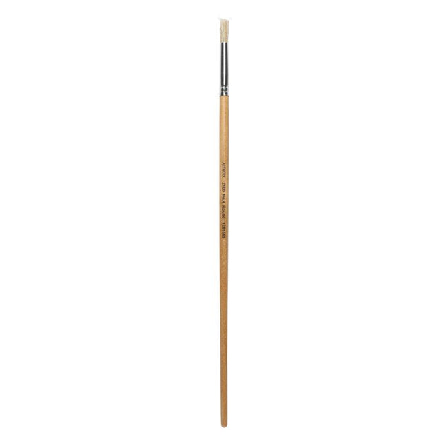 Artworx Paint Brush 2160 Round Size 4, 6mm, features premium hog hair bristles for smooth application and blending.