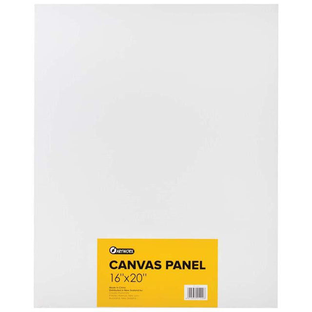 Artworx Canvas Panel 16x20 in 280g cotton, perfect for vibrant acrylic and oil painting with sturdy backing.