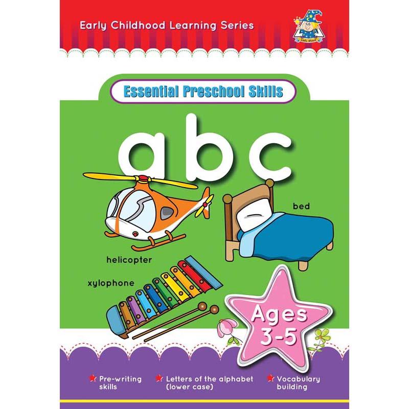 Greenhill Activity Book for 3-5 year olds, focusing on uppercase letter learning through fun activities and vibrant illustrations.