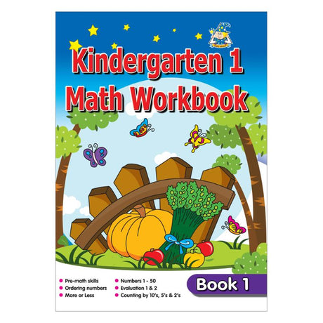 Engaging Greenhill Workbook for 4-6 year olds, featuring fun math exercises for counting, addition, and subtraction.
