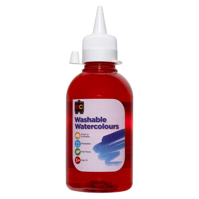 Vibrant 250ml EC Paint washable watercolour in orange, perfect for creative projects on various surfaces.