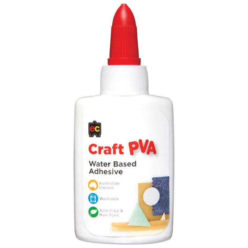 EC PVA Glue Craft Waterbased 50ml, non-toxic, quick-drying adhesive for versatile crafting projects.