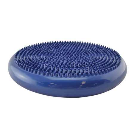 Vibrant blue 33cm spiky cushion designed for children's active sitting, enhancing posture and focus through interactive play.