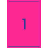 Avery Shipping Label L7167FP Flo Pink Laser 199.6 X 289.1mm 1up 25 Sheets