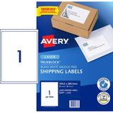 Avery Label L7167-20 Laser 1up 20 Sheets 199x289mm