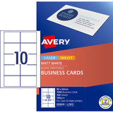 Avery Business Cards L7415-100 10up 100 Sheets Inkjet Laser