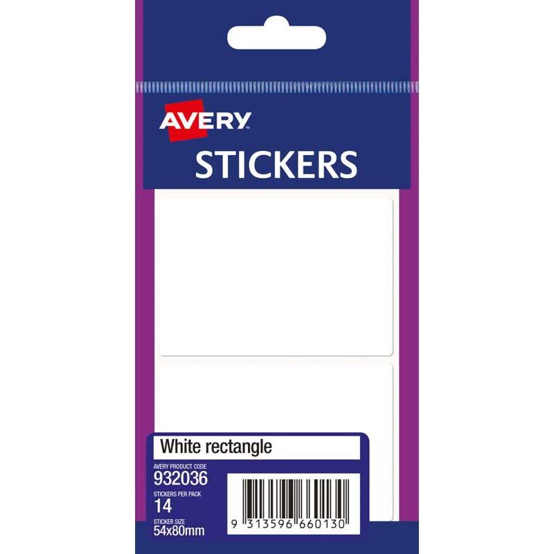 Avery Label Multipurpose White 54x80mm 2up 7 Sheets