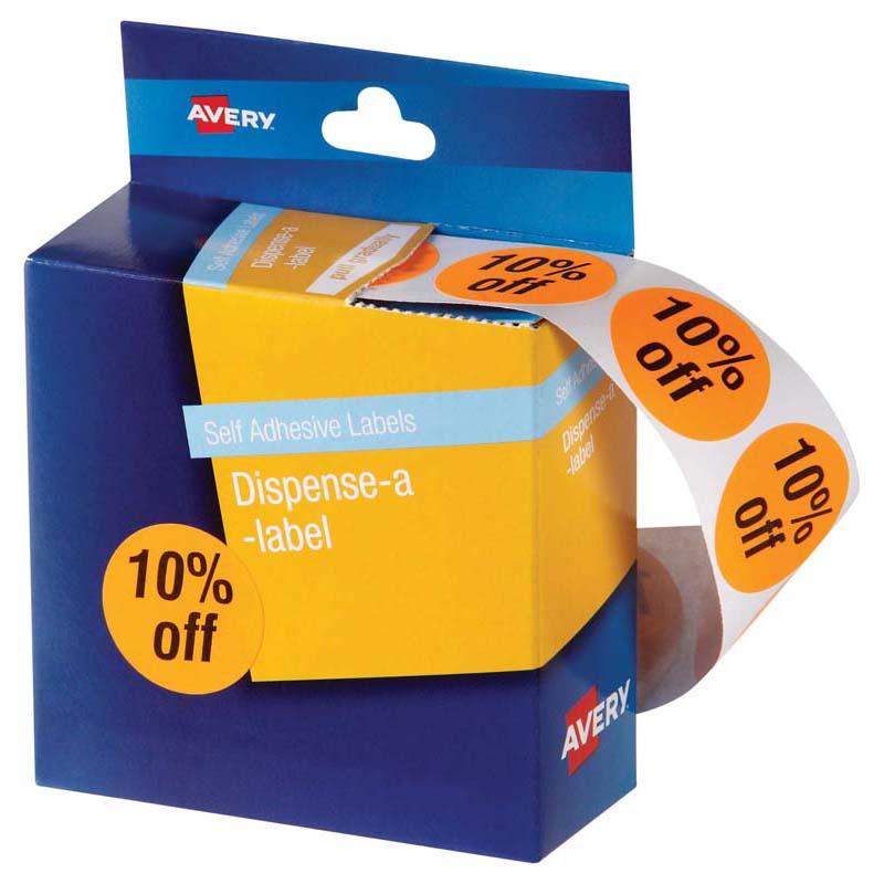 Avery Label DMC24FO 10% Off Dispenser 500 Pack