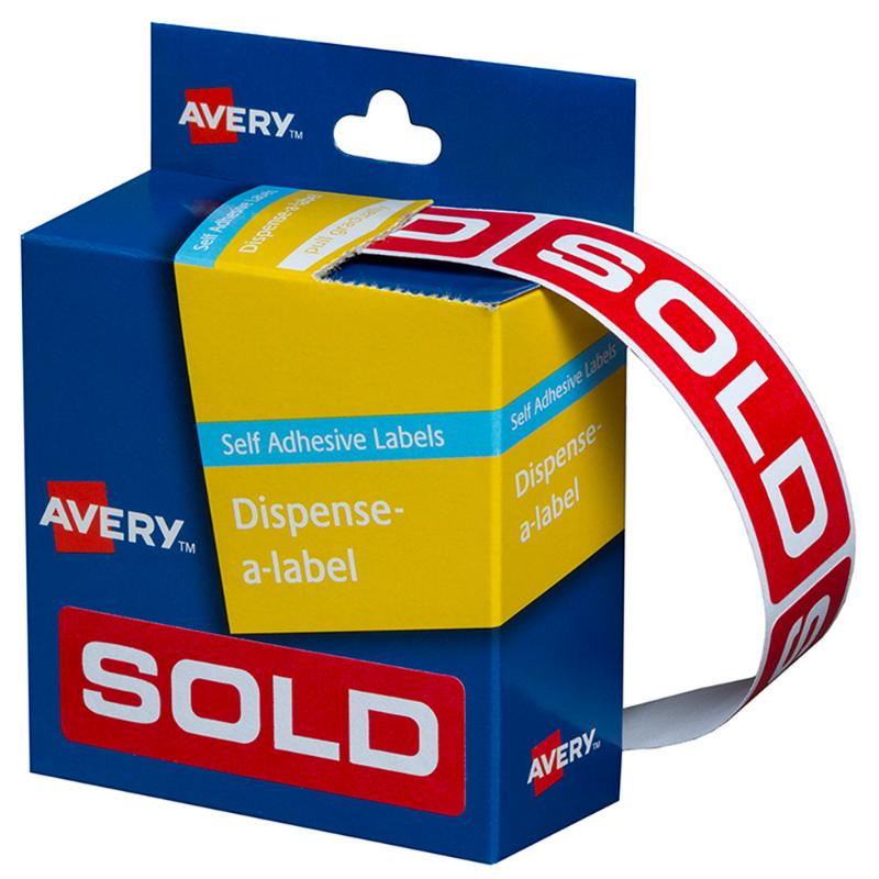 Avery Label Dispenser DMR1964SD Sold 19x64mm 250 Pack