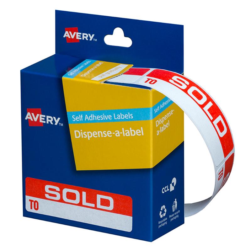 Avery Label Dispenser DMR1964SO Sold To 19x64mm 125 Pack