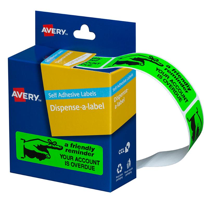 Avery Label Dispenser DMR1964R4 Friendly Reminder 64x19mm 125 Pack