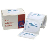 Avery Label Dispenser DMO5843HE Hello I'm 58x43mm 100 Pack