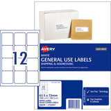 Avery Label L7164 General Use A4 12up 100 Sheets 63x72mm