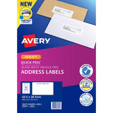 Avery Label J8160-25 Inkjet 21up 25 Sheets 63x38mm