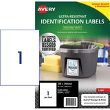 Avery Ultra Resistant ID Label L7917 White Laser 208x295mm 1up 10 Sheets