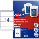 Avery Label L7163 Rev-25 99.1x38.1 14up 25 Sheets