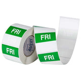 Avery Labels Friday Square Day 40x40mm Green White 500 Roll