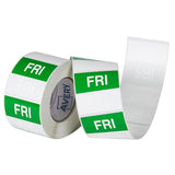 Avery Labels Friday Square Day 40x40mm Green White 500 Roll