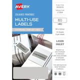 Avery Labels L7264 Storm Grey 32x94 A5 8up 10 Sheets