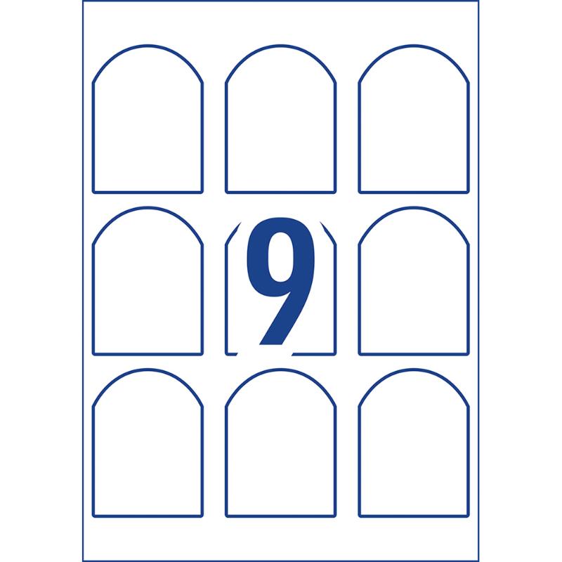 Avery Arched Textured Labels L7118 White 10 Sheets 9up