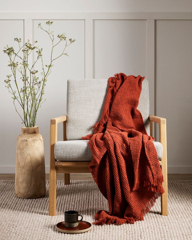 Celine Throw - Brick 125x150cm - OLLO