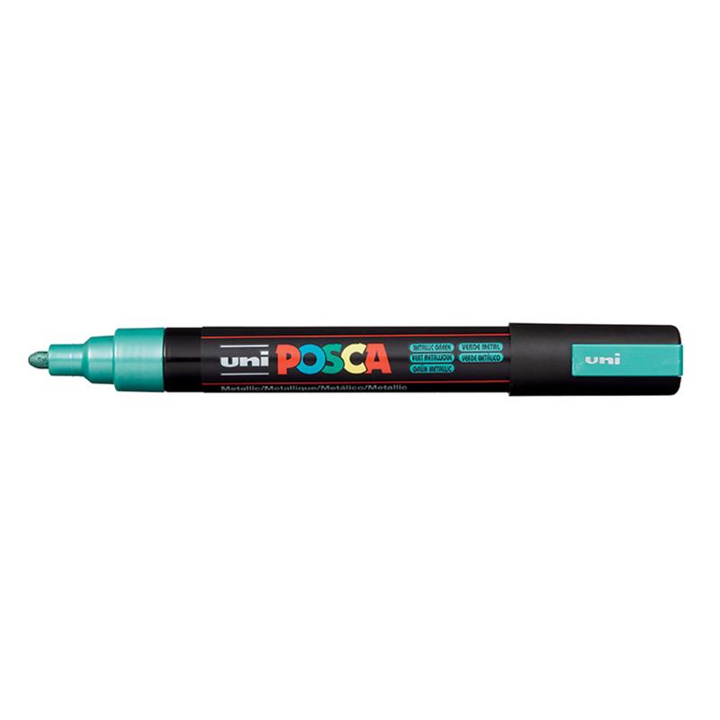 Uni Posca Marker 1.8-2.5mm Med Bullet Metallic Green PC-5M