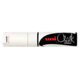 Uni Chalk Marker 8.0mm Chisel Tip White PWE-8K