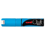 Uni Chalk Marker 8.0mm Chisel Tip Light Blue PWE-8K