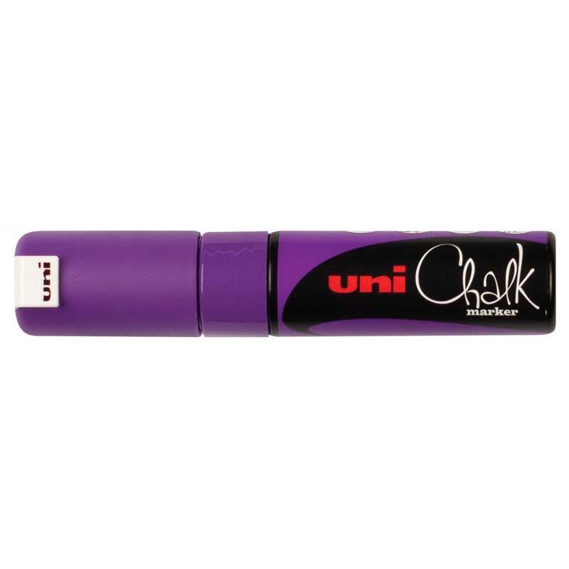 Uni Chalk Marker 8.0mm Chisel Tip Violet PWE-8K