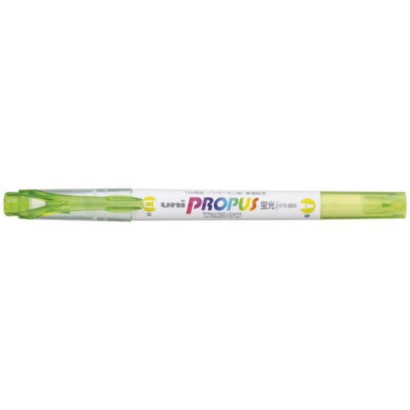 Uni Propus Window Double-Ended Highlighter 4.0mm/0.6mm Lime PUS-102