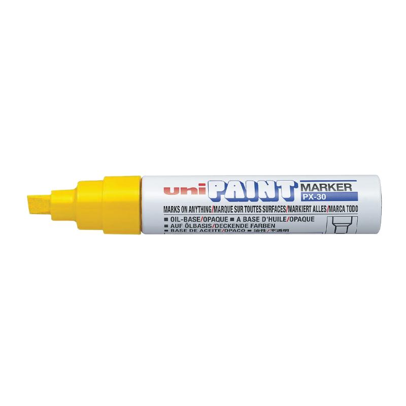 Uni Paint Marker 4.0-8.5mm Chisel Tip Yellow PX-30