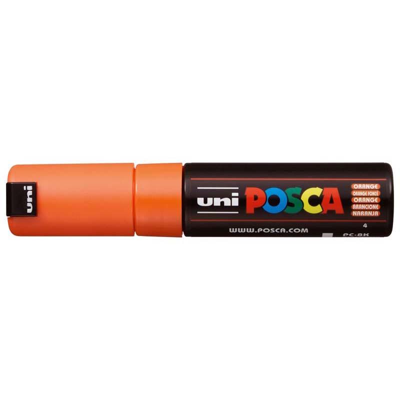 Uni Posca Marker 8.0mm Bold Chisel Orange PC-8K