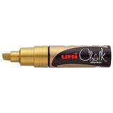 Uni Chalk Marker 8.0mm Chisel Tip Gold PWE-8K