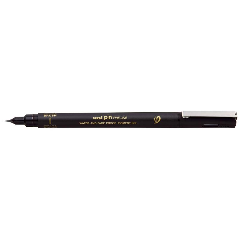 Uni Pin Fineline Permanent Ultra Fine Brush Tip Black