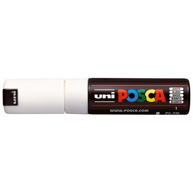 Uni Posca Marker 4.5-5.5mm Bold Bullet White PC-7M